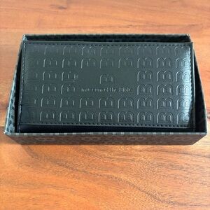 Tri-fold Black Faux Leather Wallet Museum of the Bible Collector